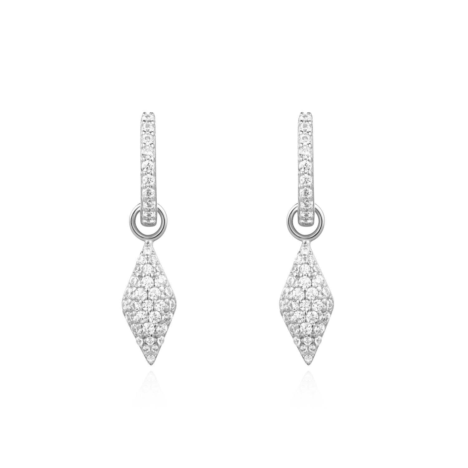  Dusk Divas - Silver / Rhodium plated - Zirconia - 2cm